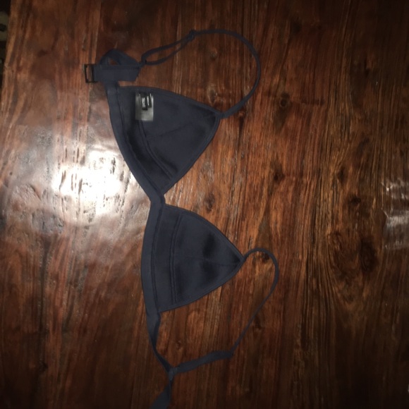 NAVY TRIANGL BIKINI TOP - Picture 3 of 3